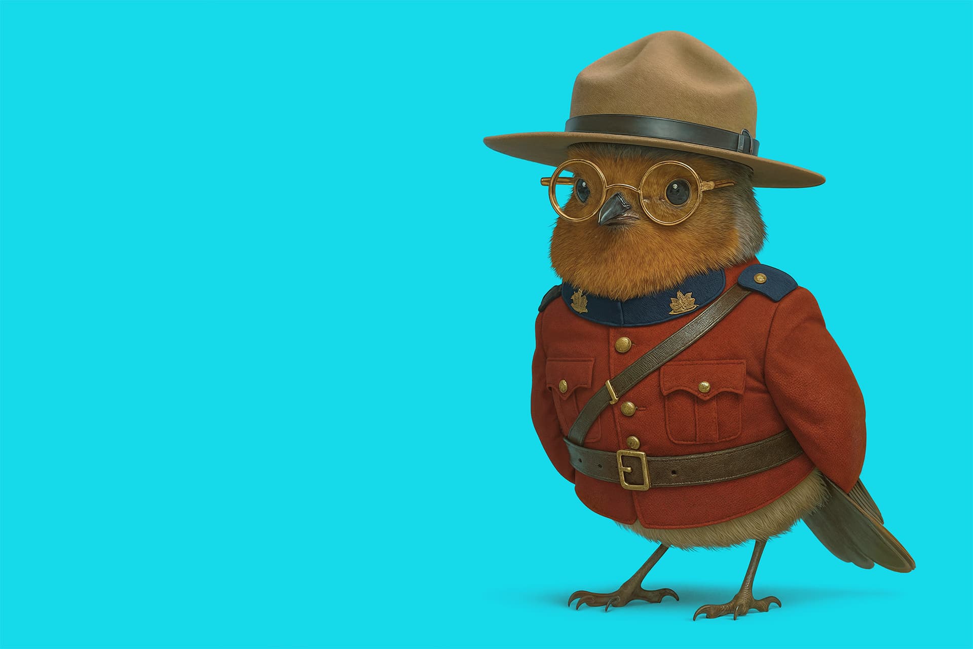 Robin in RCMP uniform